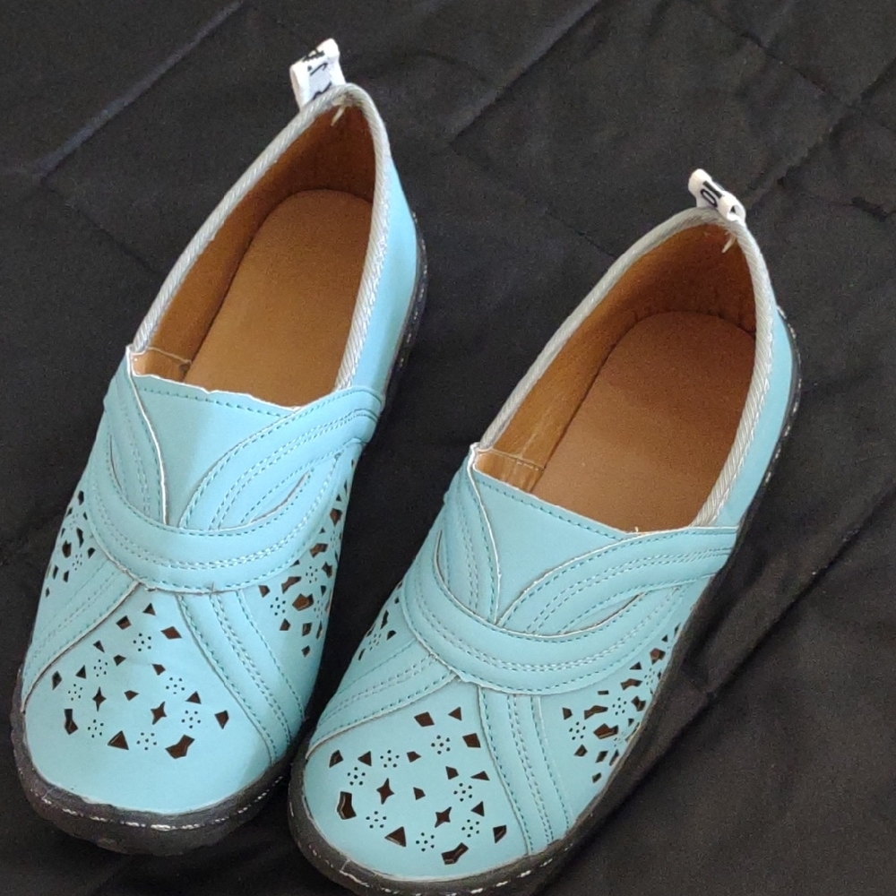Women's Blue Slip-On Shoes
